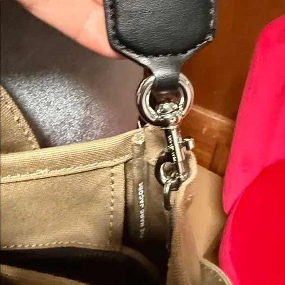 Marc Jacobs Khaki TheTote Bag with White Lettering - Picture 6 of 8